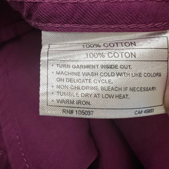 Ariat women’s magenta western button down shirt with embroidery & studs XL - Picture 7 of 8